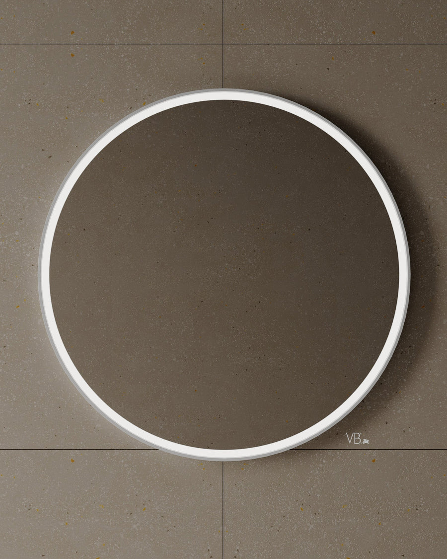 36" I-Stone Framed Round LED Mirror