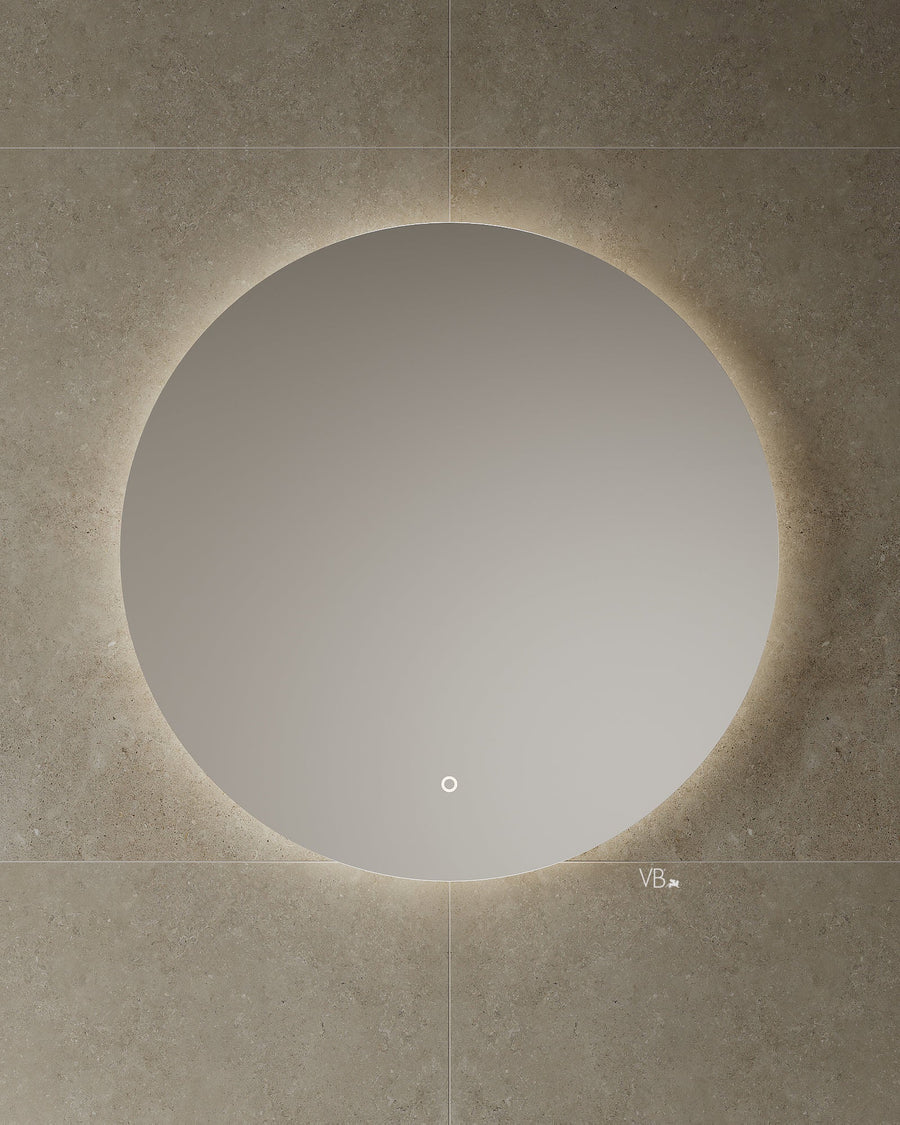 36" Frameless Round LED Mirror