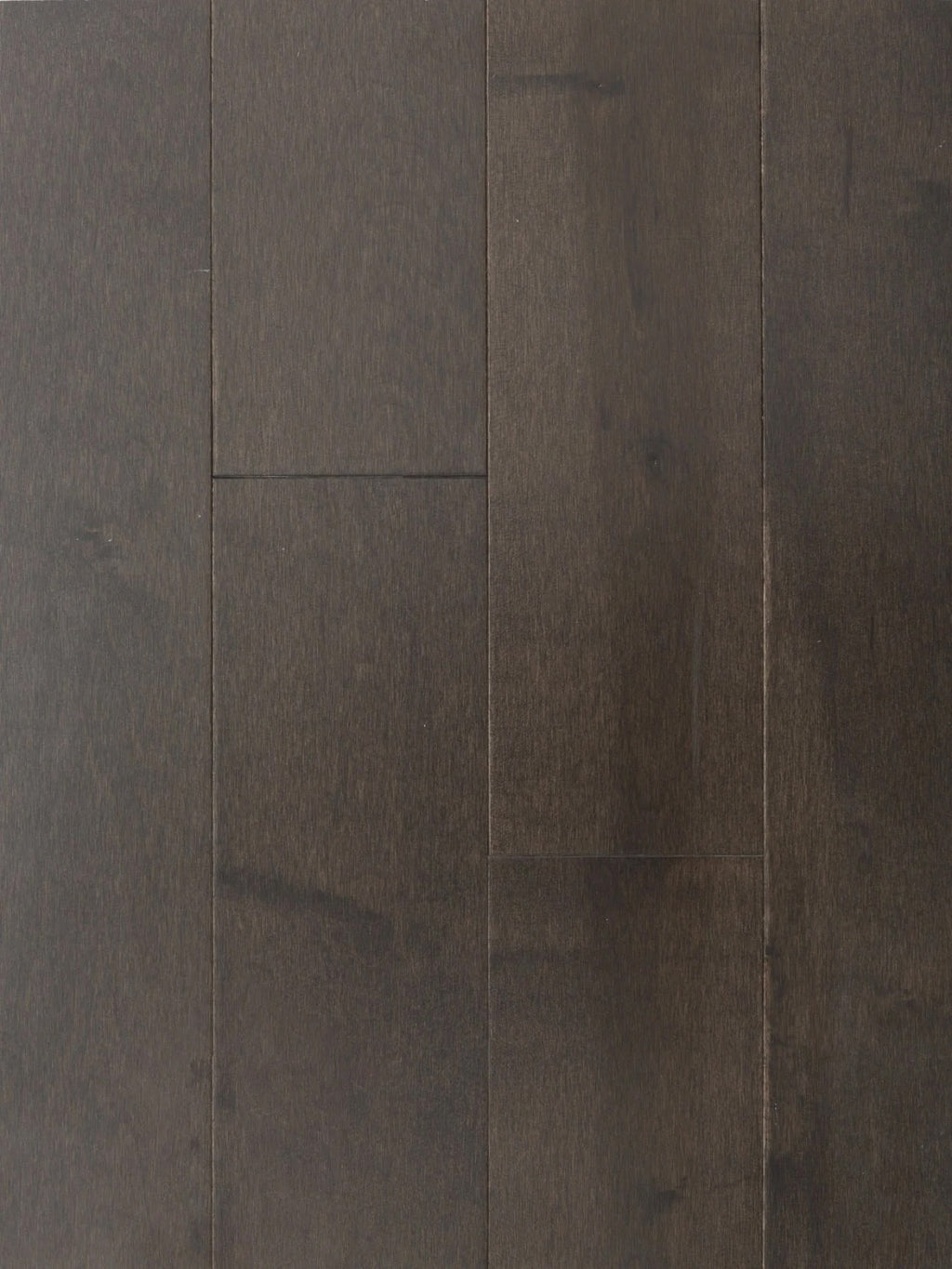 Charcoal Oak Solid Hardwood Flooring plank with deep grey-brown smooth finish – TF Renovations Mississauga