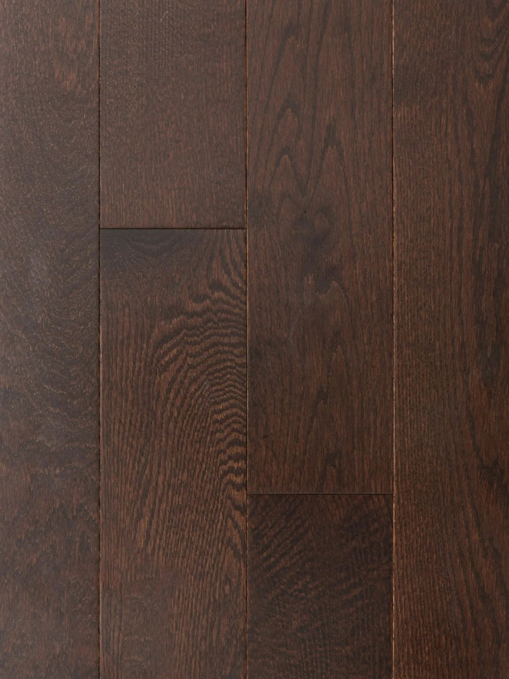 Classic Espresso Brown Solid Hardwood Flooring plank with deep rich brown smooth finish – TF Renovations Mississauga