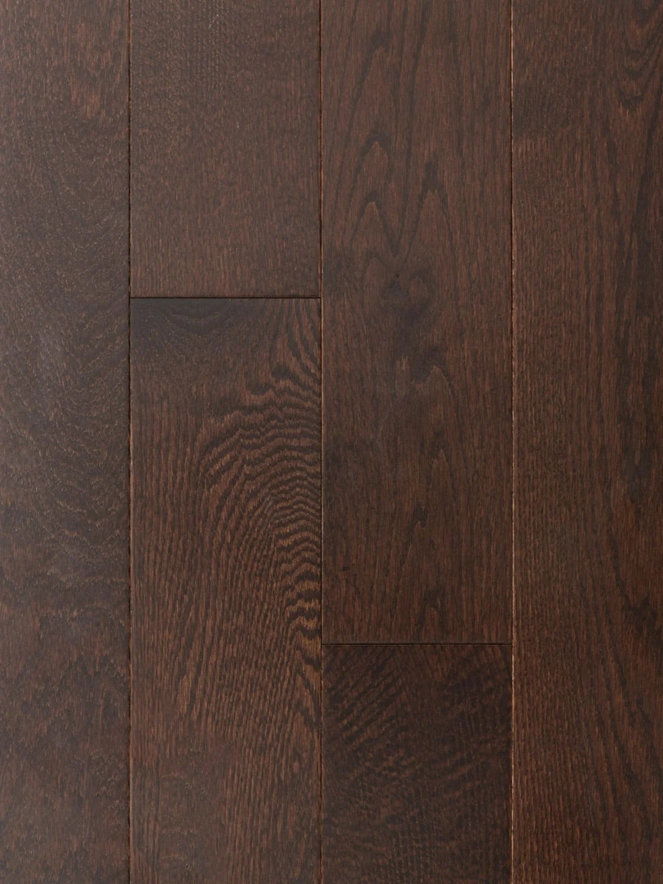 Classic Espresso Brown Solid Hardwood Flooring plank with deep rich brown smooth finish – TF Renovations Mississauga