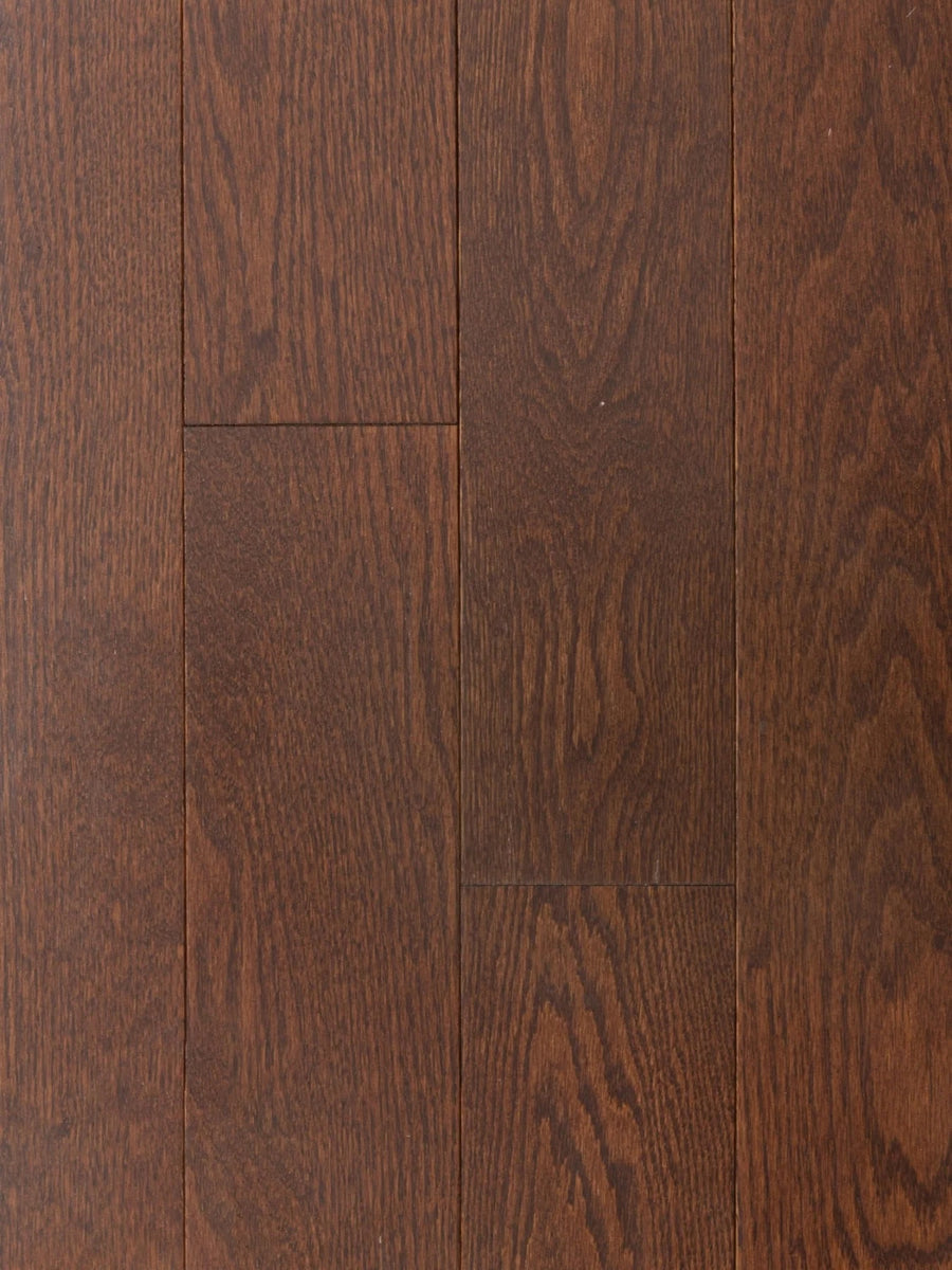 Dark Chestnut Solid Hardwood Flooring plank with rich deep brown smooth finish – TF Renovations Mississauga