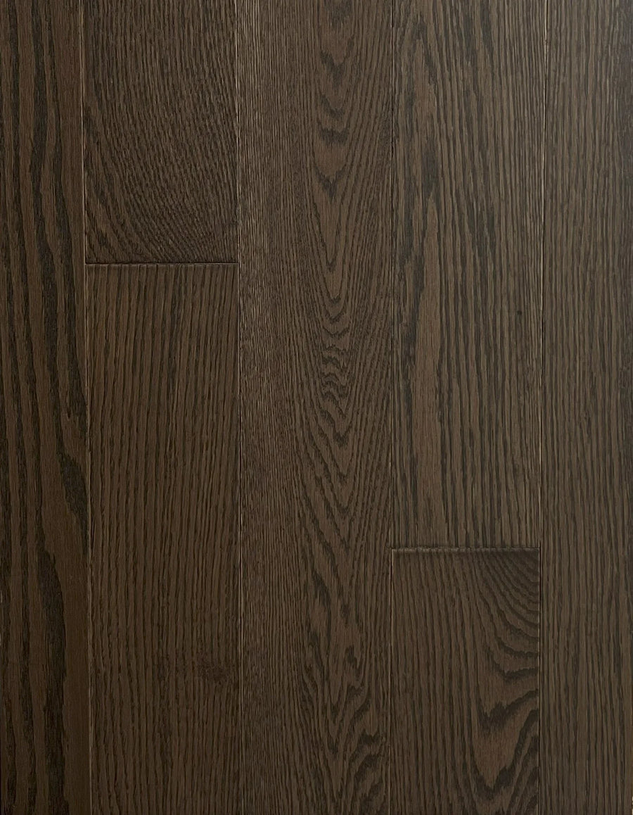 Espresso Brown Solid Hardwood Flooring plank with rich dark smooth finish – TF Renovations Mississauga