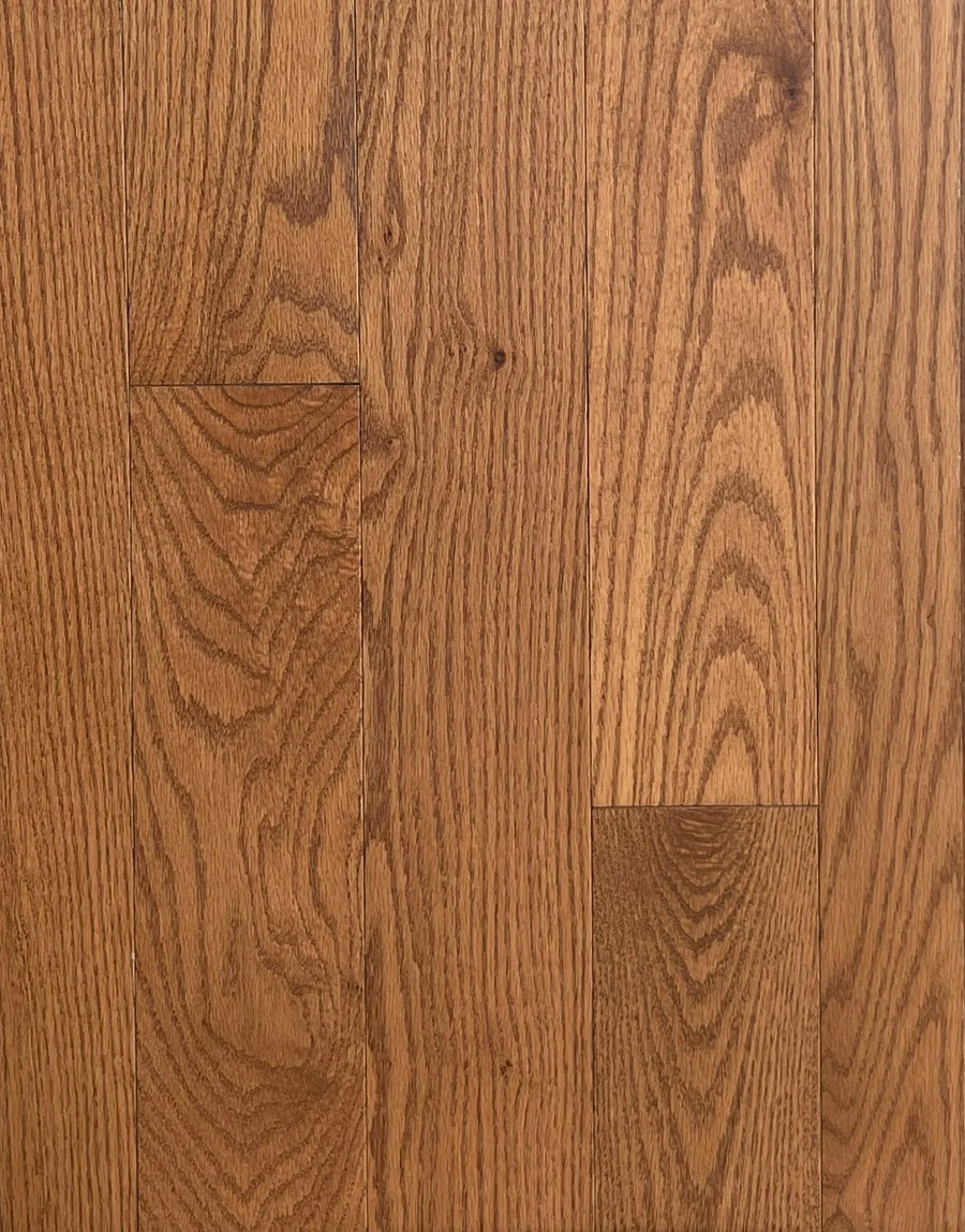 Honey Bronze Solid Hardwood Flooring plank with warm golden-brown smooth finish – TF Renovations Mississauga