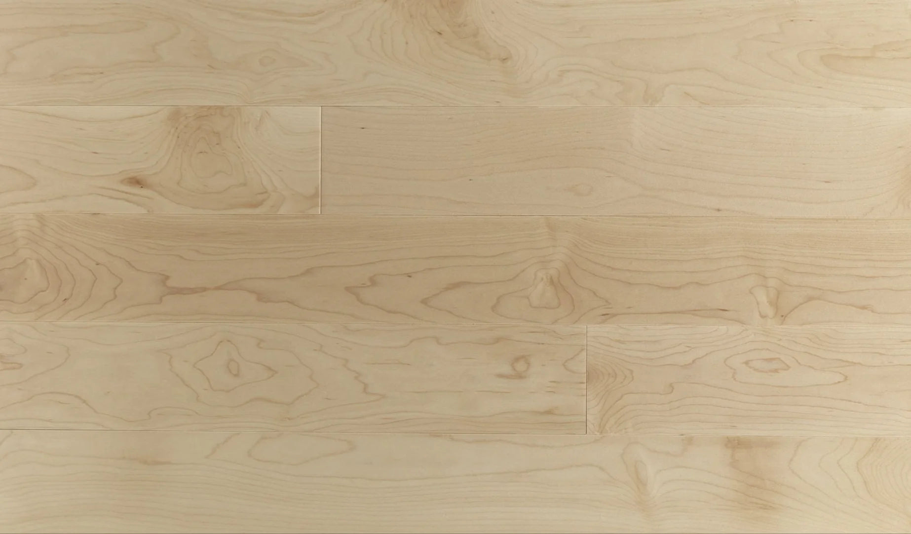 Natural Maple Solid Hardwood Flooring plank with light cream-beige smooth finish – TF Renovations Mississauga