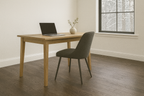 Weathered Oak Grey 3/4″ solid hardwood flooring in Milton contemporary home office renovation