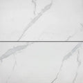 Large 48x96 Statuario polished porcelain slab on Milton kitchen feature wall GTA project