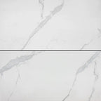 Large 48x96 Statuario polished porcelain slab on Milton kitchen feature wall GTA project