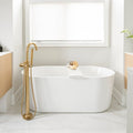 60" Rounded Acrylic Surface Freestanding Bathtub