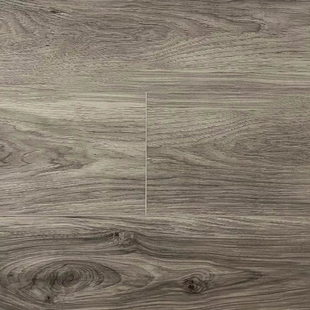 Matte embossed natural wood grain detail on Shine SPC click-lock plank for Milton homes