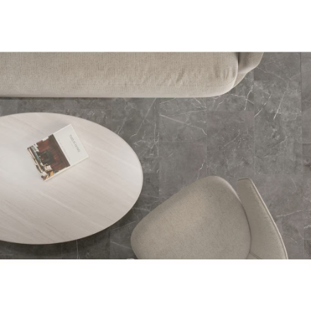 12x24 Carbon Slate Matte Porcelain Tile showing charcoal slate texture for GTA renovations – TF Renovations Mississauga