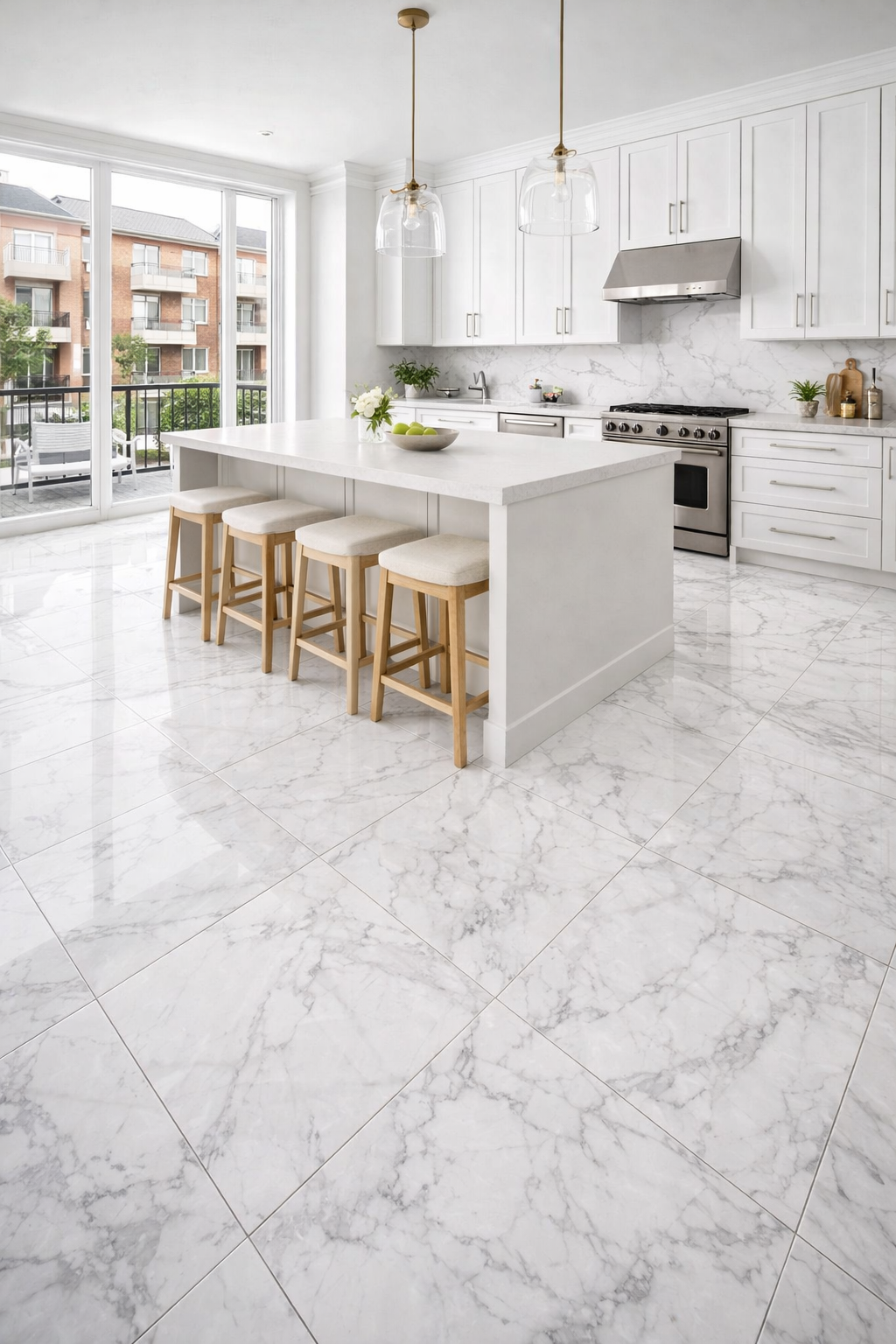 24x24 Ballari Grey Stone Porcelain Tile with medium-dark grey stone texture – TF Renovations Mississauga