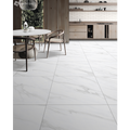 24x24 Pure White Matte Porcelain Tile with bright uniform matte surface – TF Renovations Mississauga