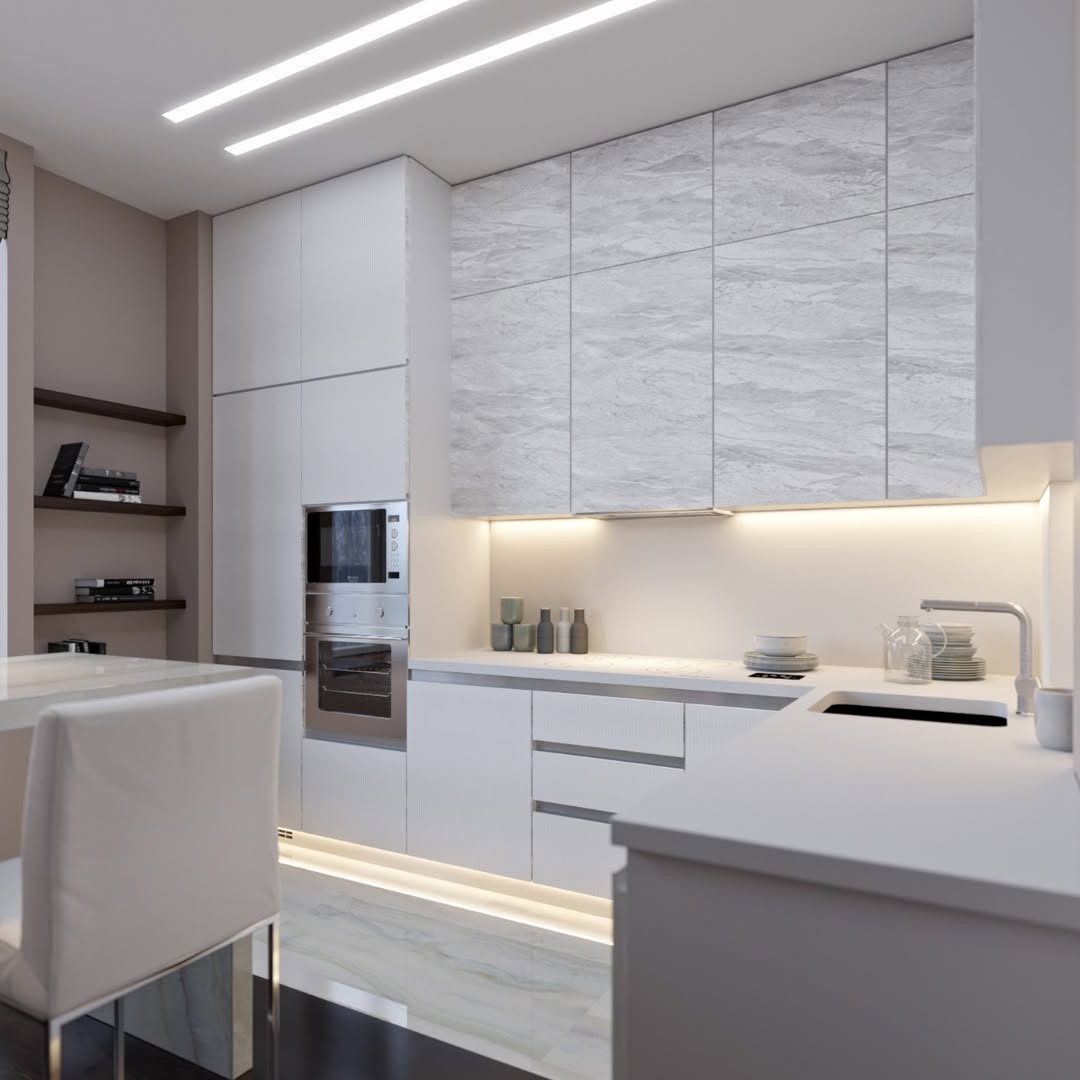 Under Cabinet Lighting Installed with Precise Placement and Safe Electrical Work