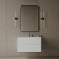 36-Inch wall-mounted MDF vanity with seamless I-Stone top in mid-size Mississauga primary bathroom renovation