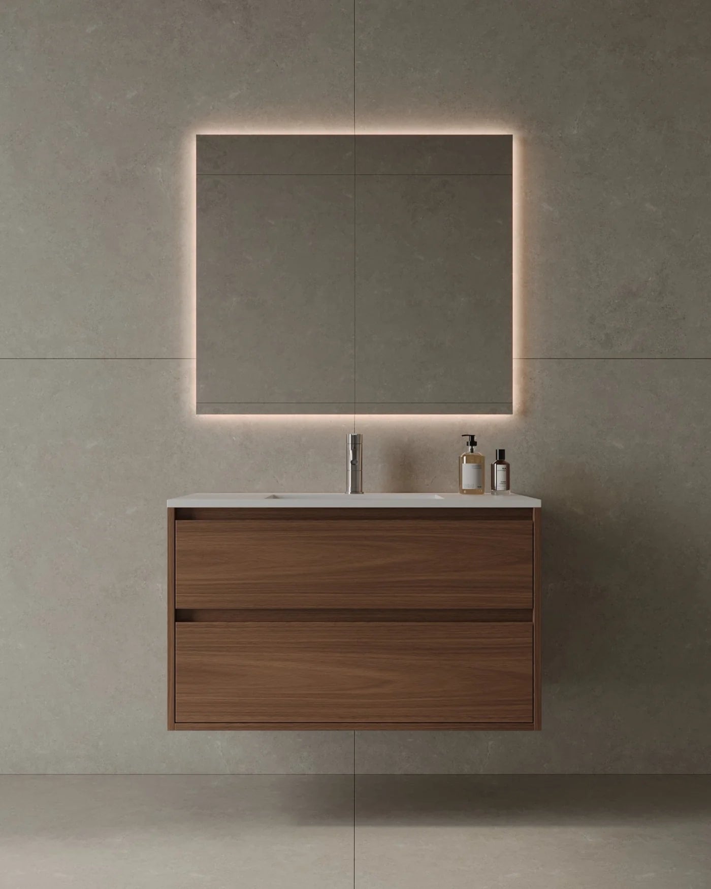 36-Inch Wall-Mounted Veneer Vanity - Order with TF Renovations