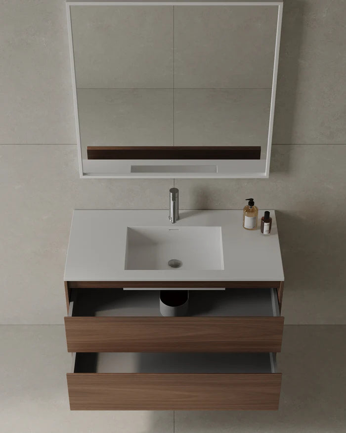 39-Inch Wall-Mounted Bathroom Vanity - free delivery