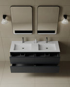 55-Inch Wall-Mounted Matte MDF Vanity - Free delivery