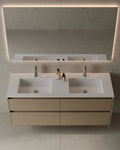 55-Inch Wall-Mounted Veneer Vanity ready for fast GTA delivery from TF Renovations warehouse