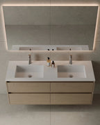 55-Inch Wall-Mounted Veneer Vanity ready for fast GTA delivery from TF Renovations warehouse