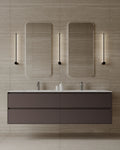 71-Inch Wall-Mounted Matte MDF Vanity with integrated I-Stone sink and multiple drawers – TF Renovations Mississauga