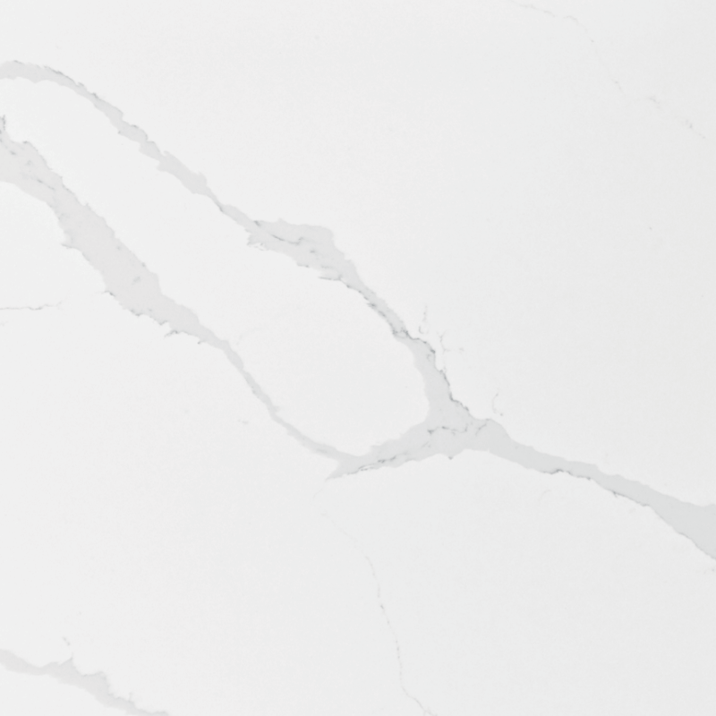 Calacatta Snow quartz countertop detail - TF Renovations Mississauga
