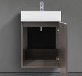 Durable melamine wall-mounted vanity with integrated sink for Milton minimalist bathroom