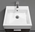Space-saving 18-inch wall-mounted vanity in GTA guest washroom