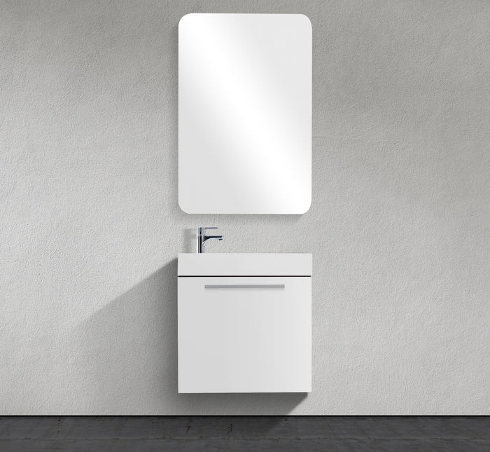 18-Inch Wall-Mounted Modern Bathroom Vanity with integrated acrylic sink – TF Renovations Mississauga