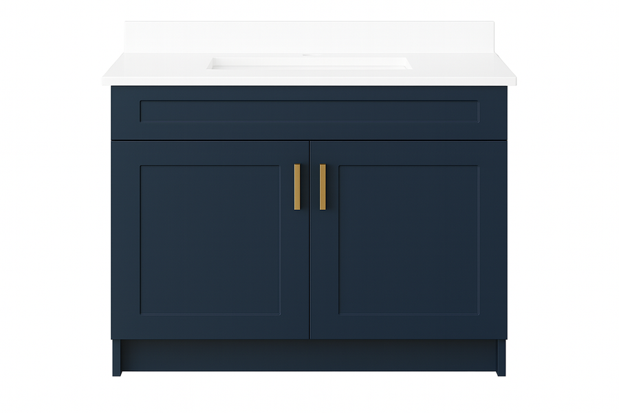 30-Inch Shaker Freestanding Bathroom Vanity with double doors, countertop and splash set – TF Renovations Mississauga