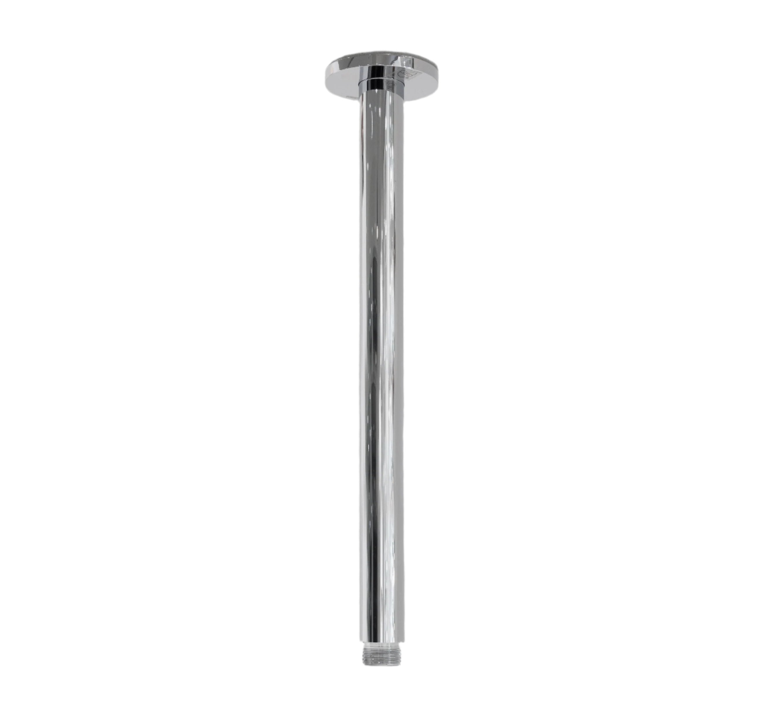 Solid Brass 12" Chrome Ceiling Arm Round