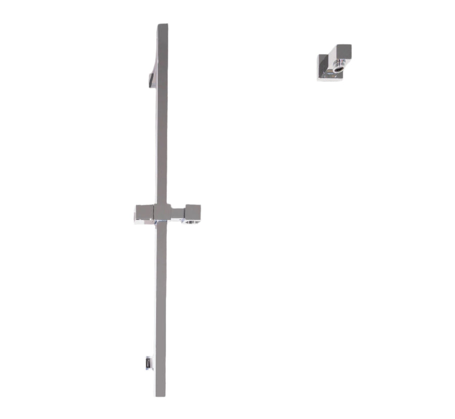 Solid Brass Square Chrome Slide Bar