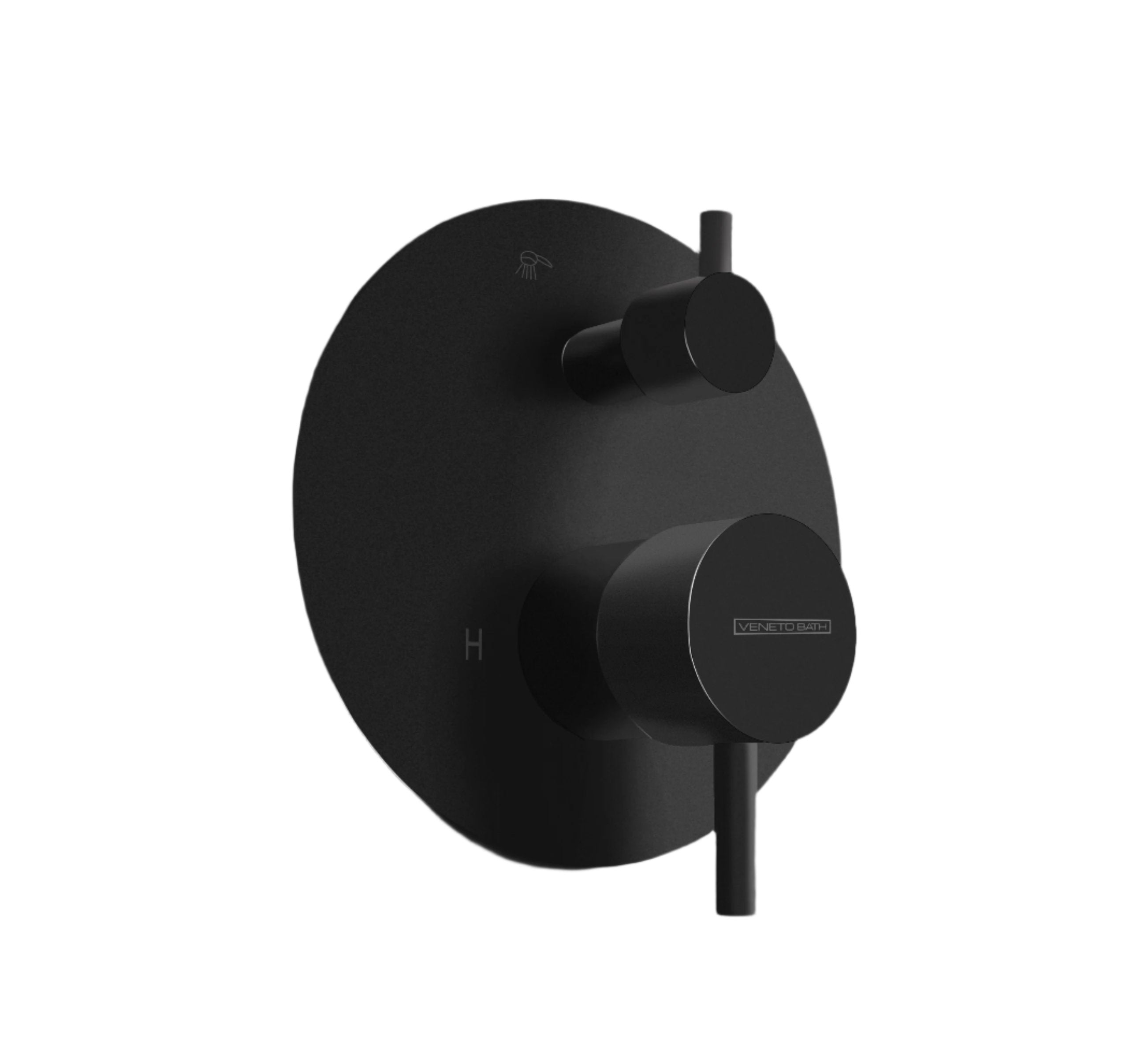 2-Way Pressure Balance Round Mixer Matte Black