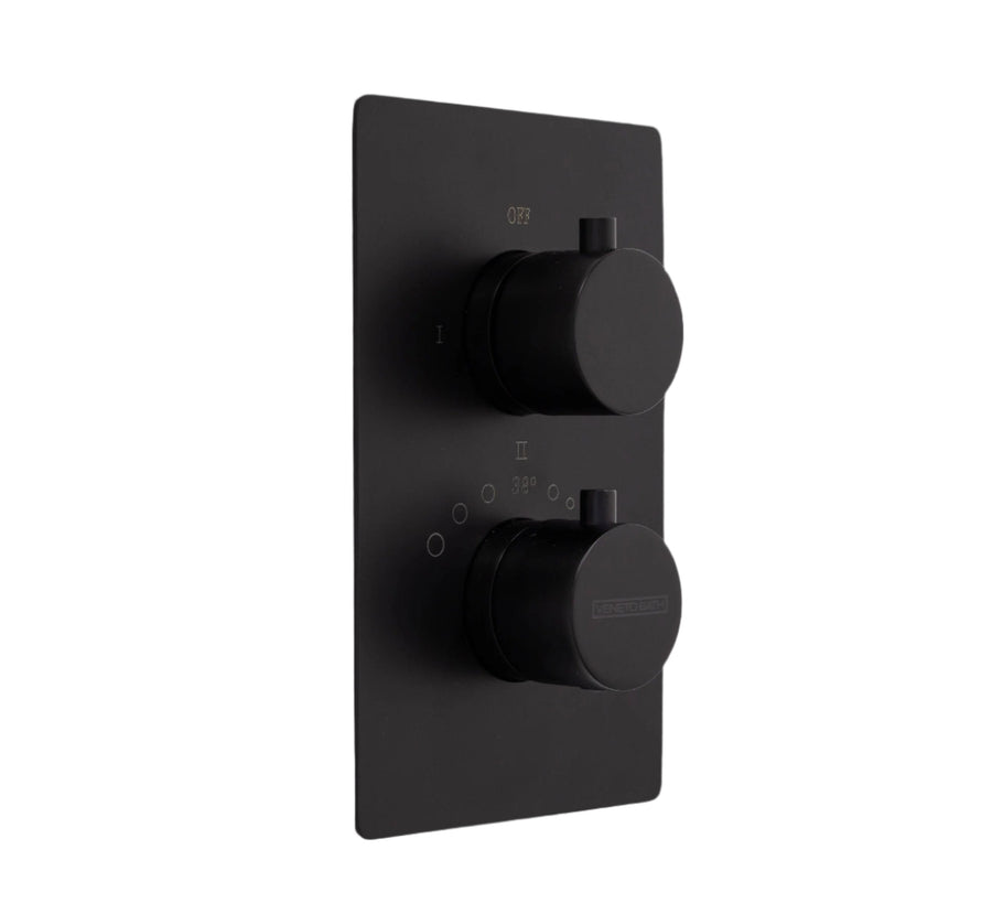 2/3 Function Thermostatic Round Mixer Matte Black
