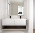 63" Wall-Mounted Melamine Vanity with Shadow Box