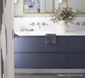 71" Wall-Mounted MDF Vanity with Solid Surface Countertop