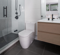 36" Wall-Mounted Wood Veneer Vanity With Solid Surface Basin
