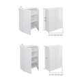 2-door wall cabinet, dimensioned line drawing
