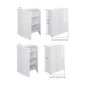 2-door wall cabinet, dimensioned line drawing