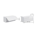 Stay-lift wall cabinet, dimensioned line drawing