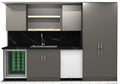 Wet bar with a sink base cabinet
