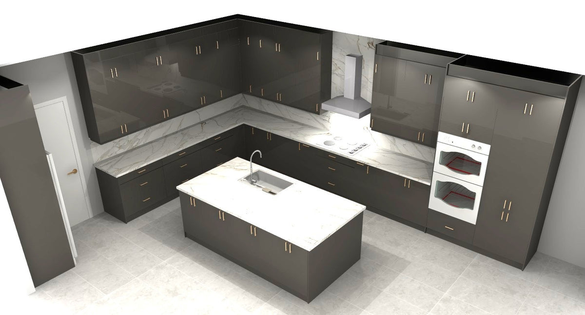 Kitchen design featuring specialty cabinets